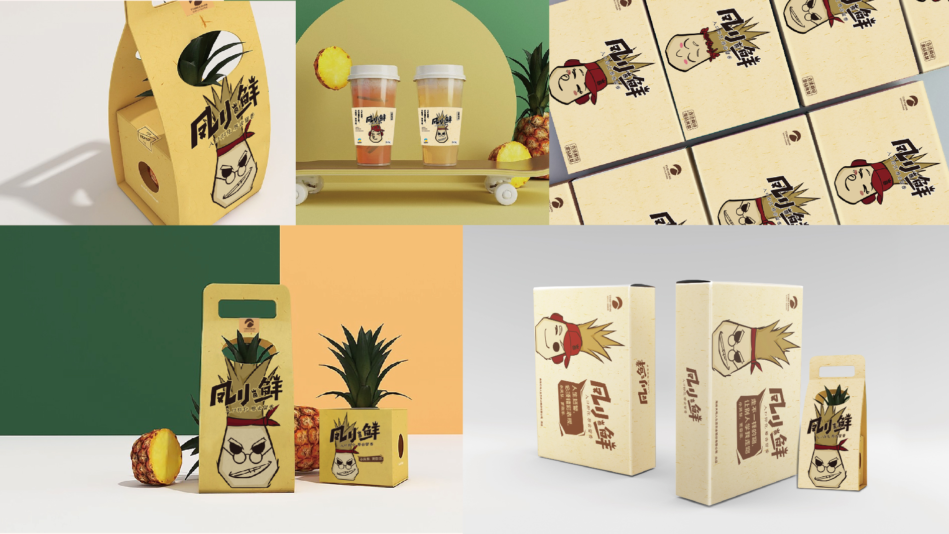 荆州凤小鲜凤梨品牌形象设计